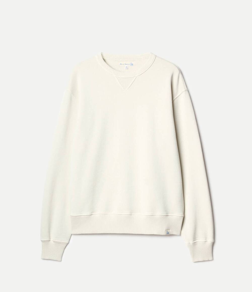 NEW MERZ B. SCHWANEN men's lightweight raglan sweatshirt in white